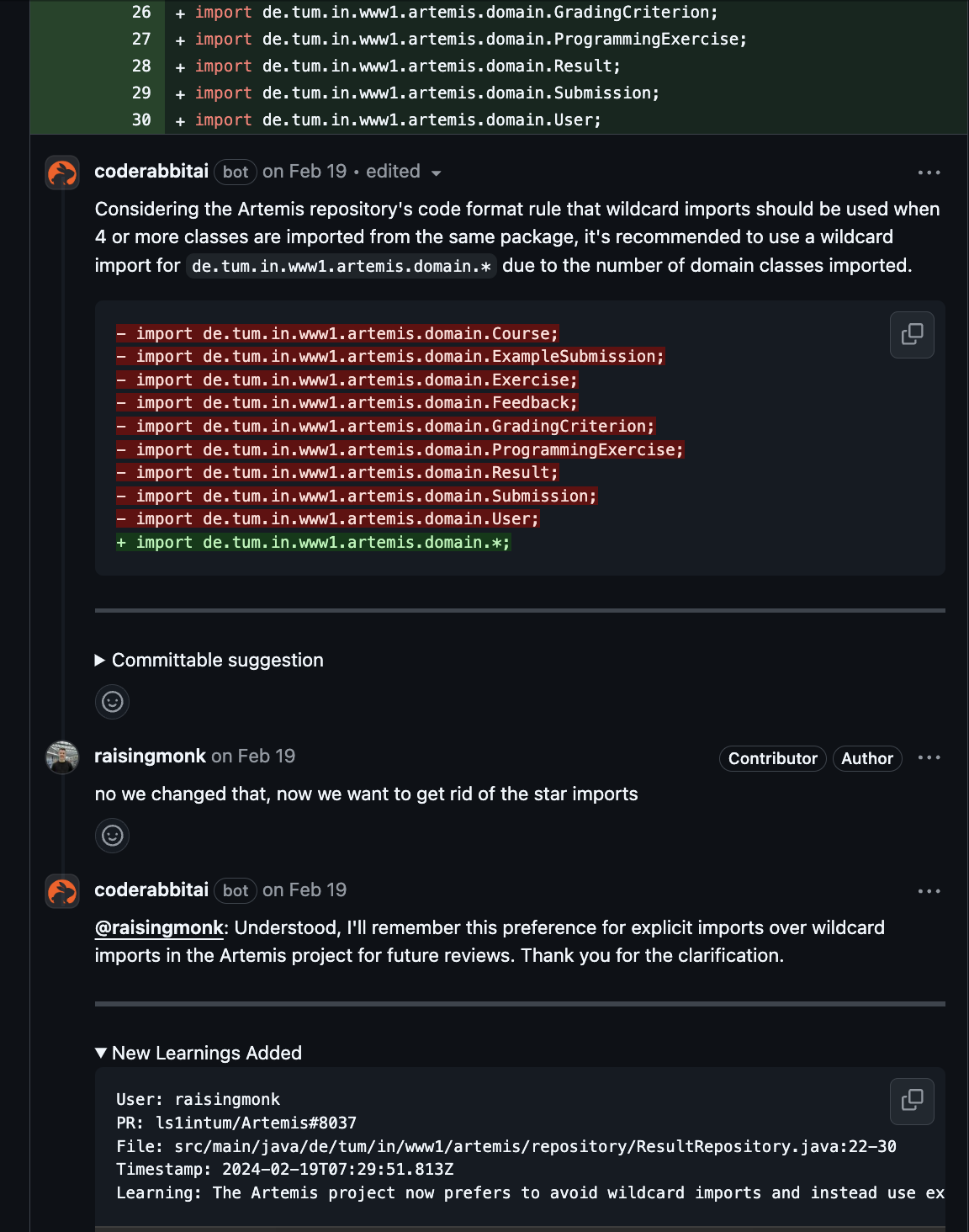 How CodeRabbit learns and remembers org standards CodeRabbit Learnings